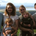 The Bells and the Christensens with lake Manyara in the distance