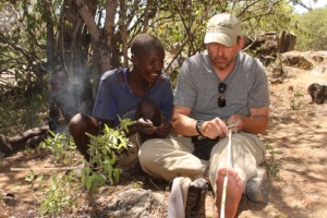 Stephen Sills Learning the finer details of arrow making