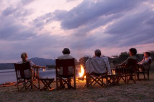 Gin and tonics by the camp fire