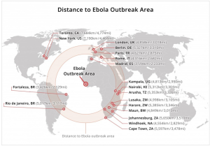 Washington Post map of the 2014 ebola outbreak