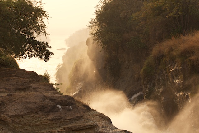 The Victora Nile rushes through the gorge