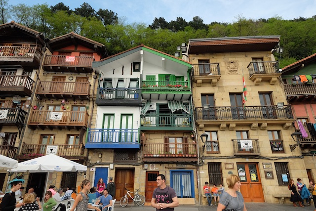 Apartments in the main plaza of the port of Pasajes