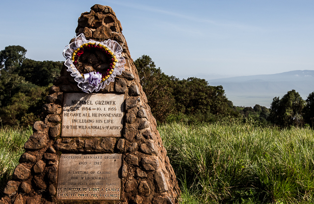 The Grizmek memorial at Ngorongoro Crater