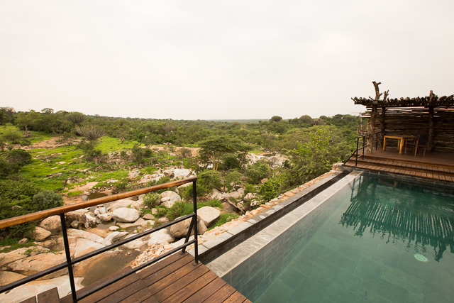 Mwiba Lodge poolside view