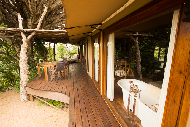Mwiba Lodge tent veranda